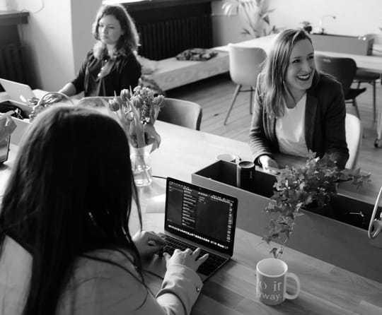 Women working in computers